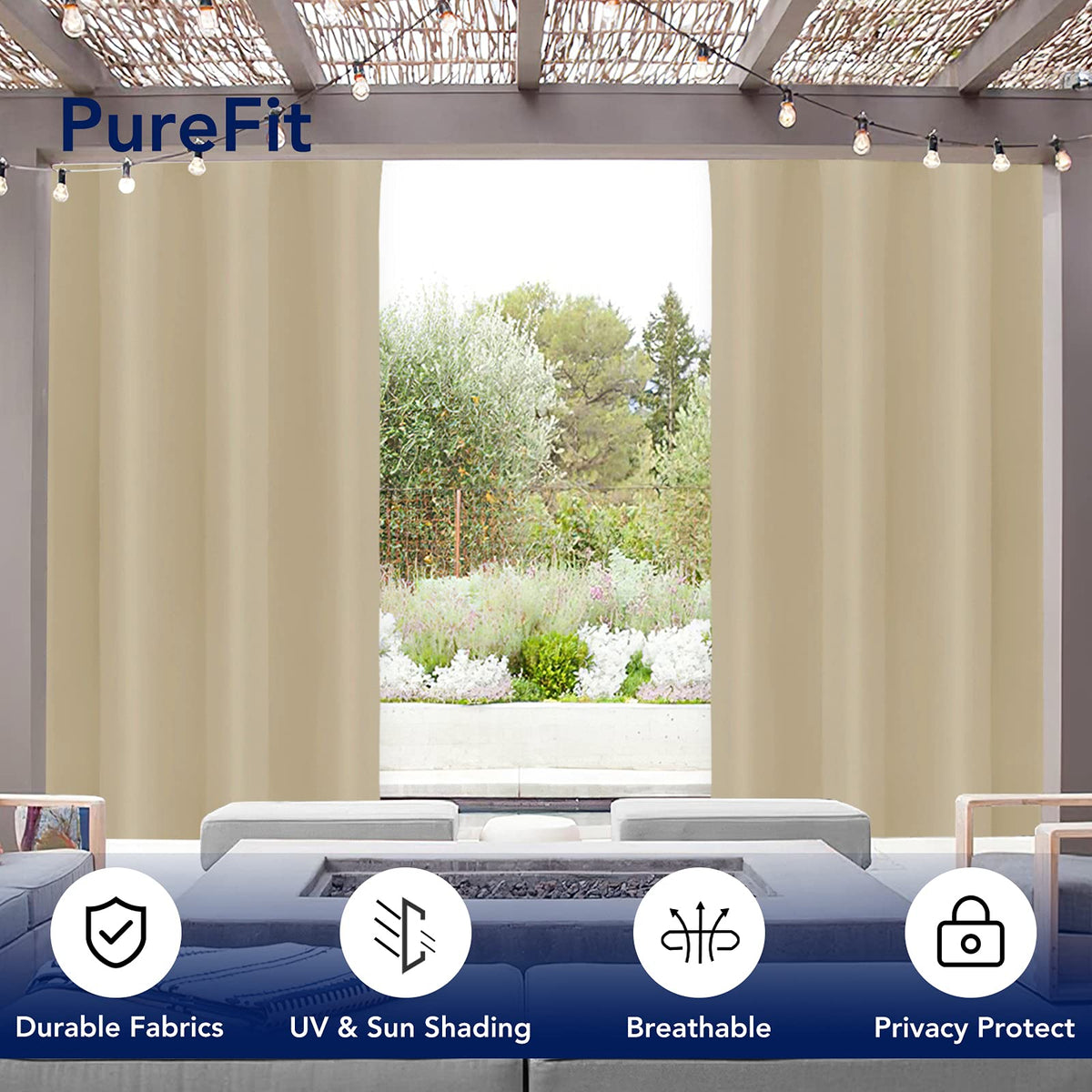 Waterproof Outdoor Curtains R82131