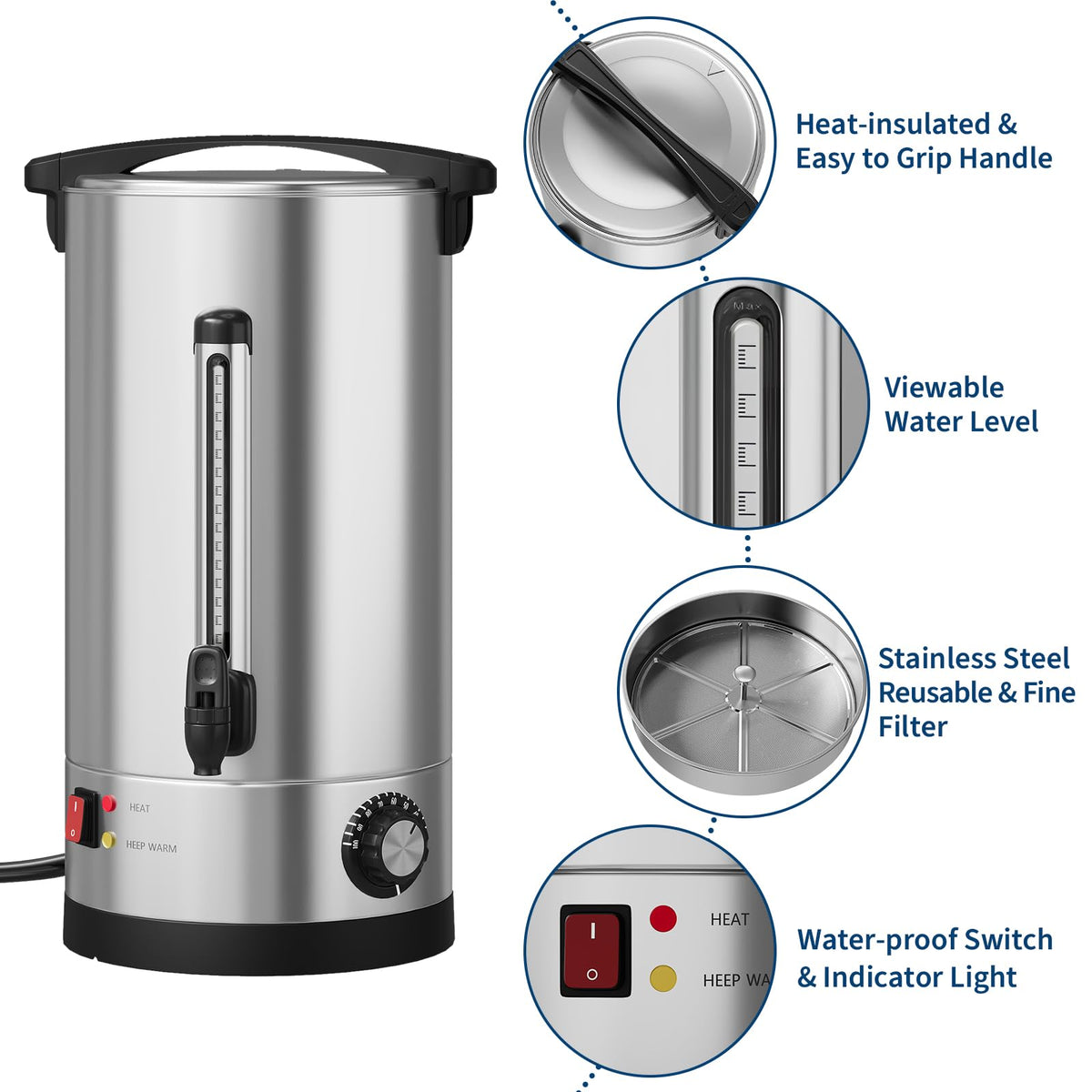 70-Cup Stainless Steel Coffee Urn D221378