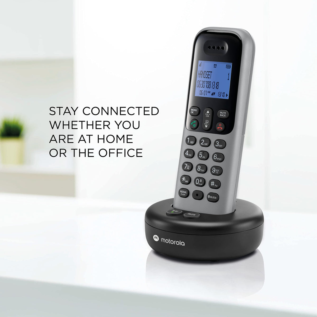 Cordless Phone with Answering Machine, 2 Handsets, Caller ID D135