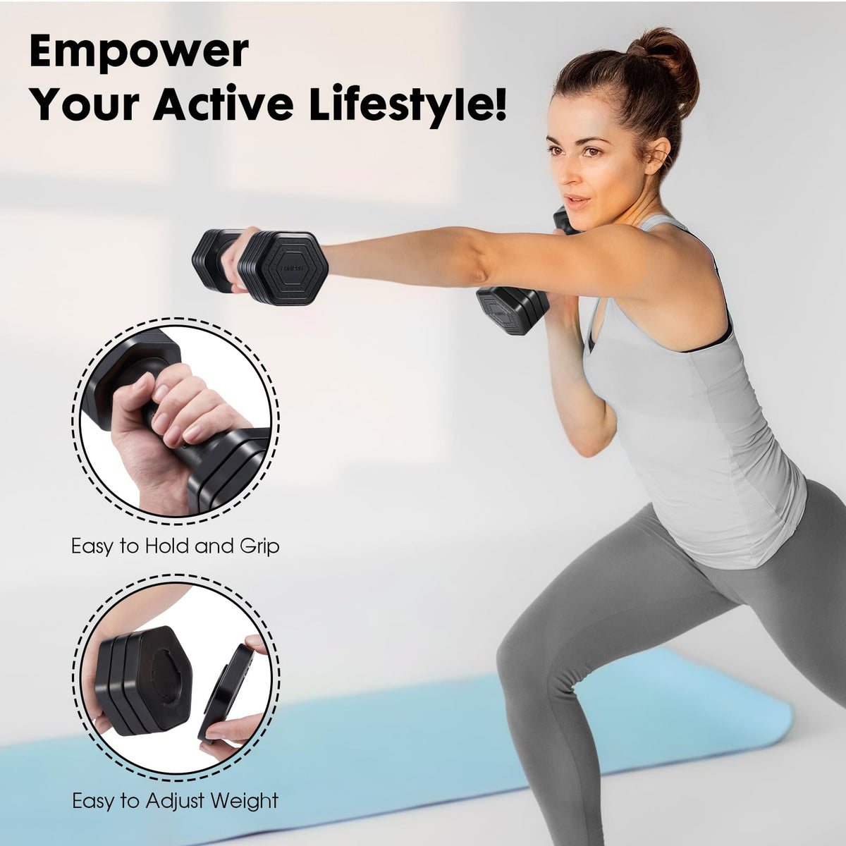 Adjustable Dumbbell Set 2lb 3lb 4lb 5lb D705791