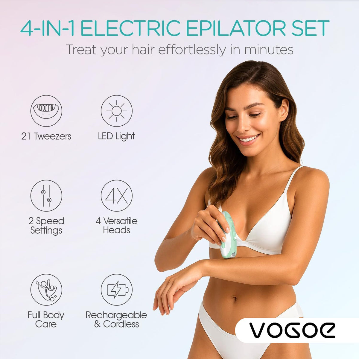 Cordless Epilator Hair Removal M8808
