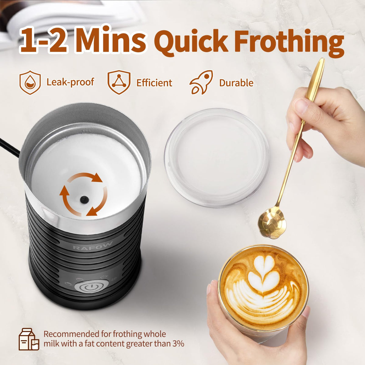 4 In 1 Electric Milk Frother Steamer 350ml A2134