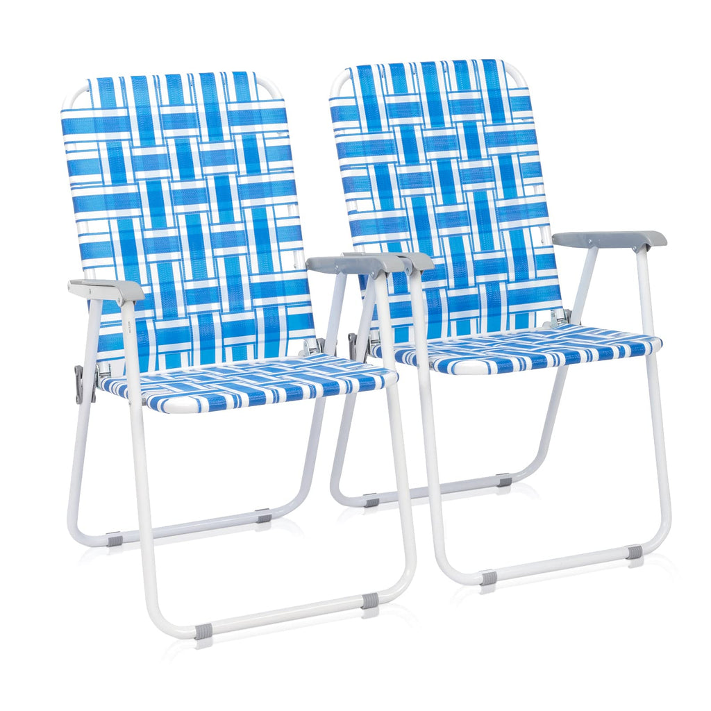 Folding Webbed Lawn Beach Chair D9661