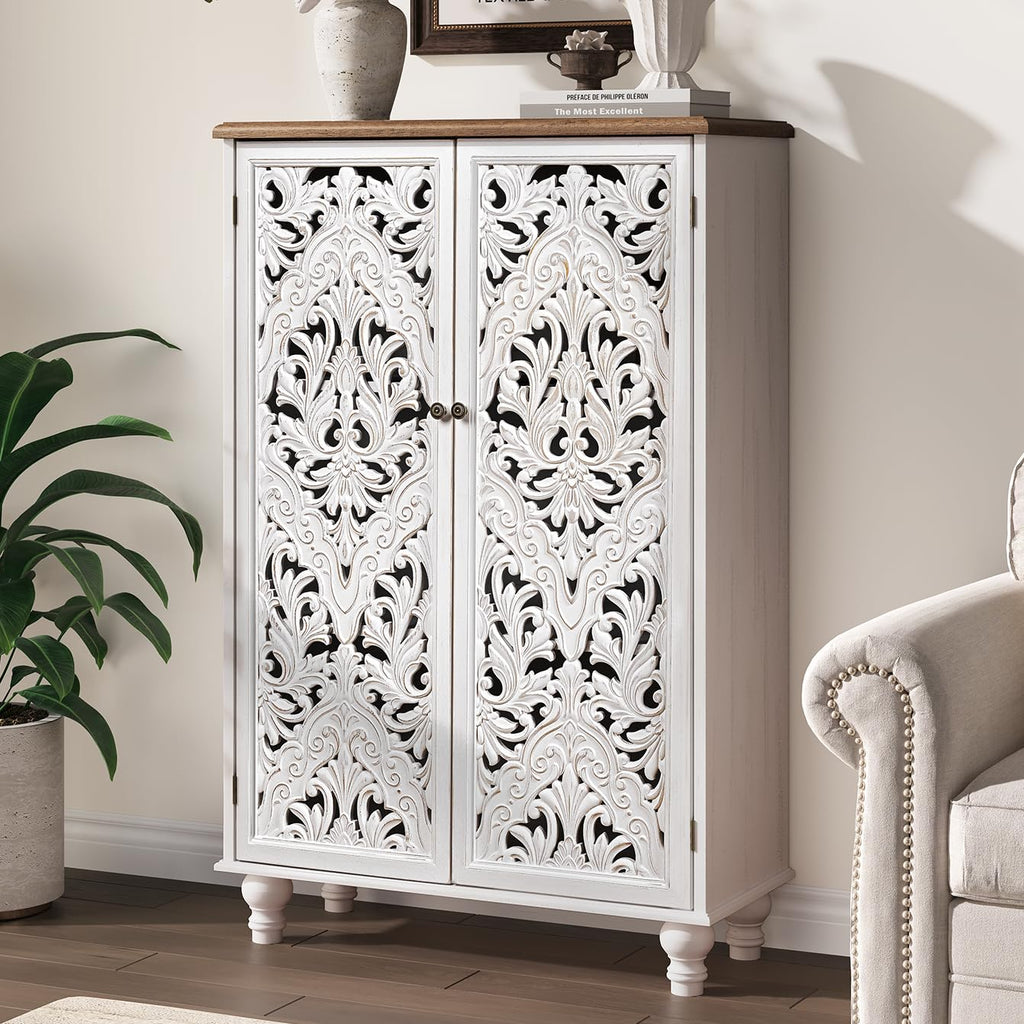 47" Tall Accent Cabinet with Doors & Storage M240