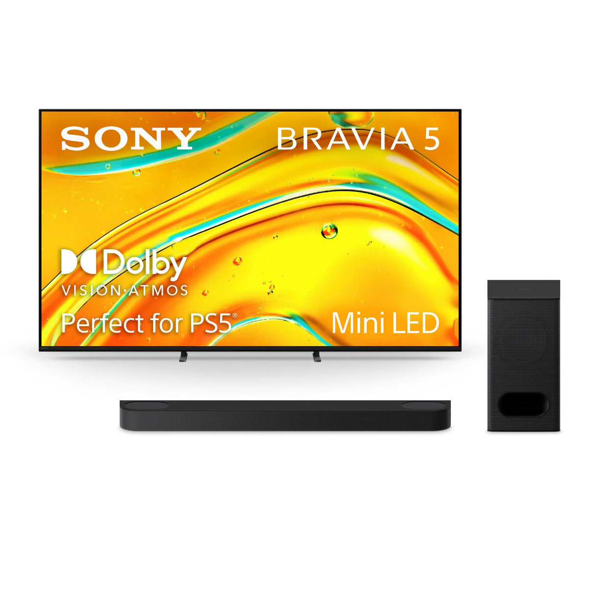 55-Inch 4K Mini LED Smart TV & 3.1.2ch Soundbar with Wireless Subwoofer Bundle G798437