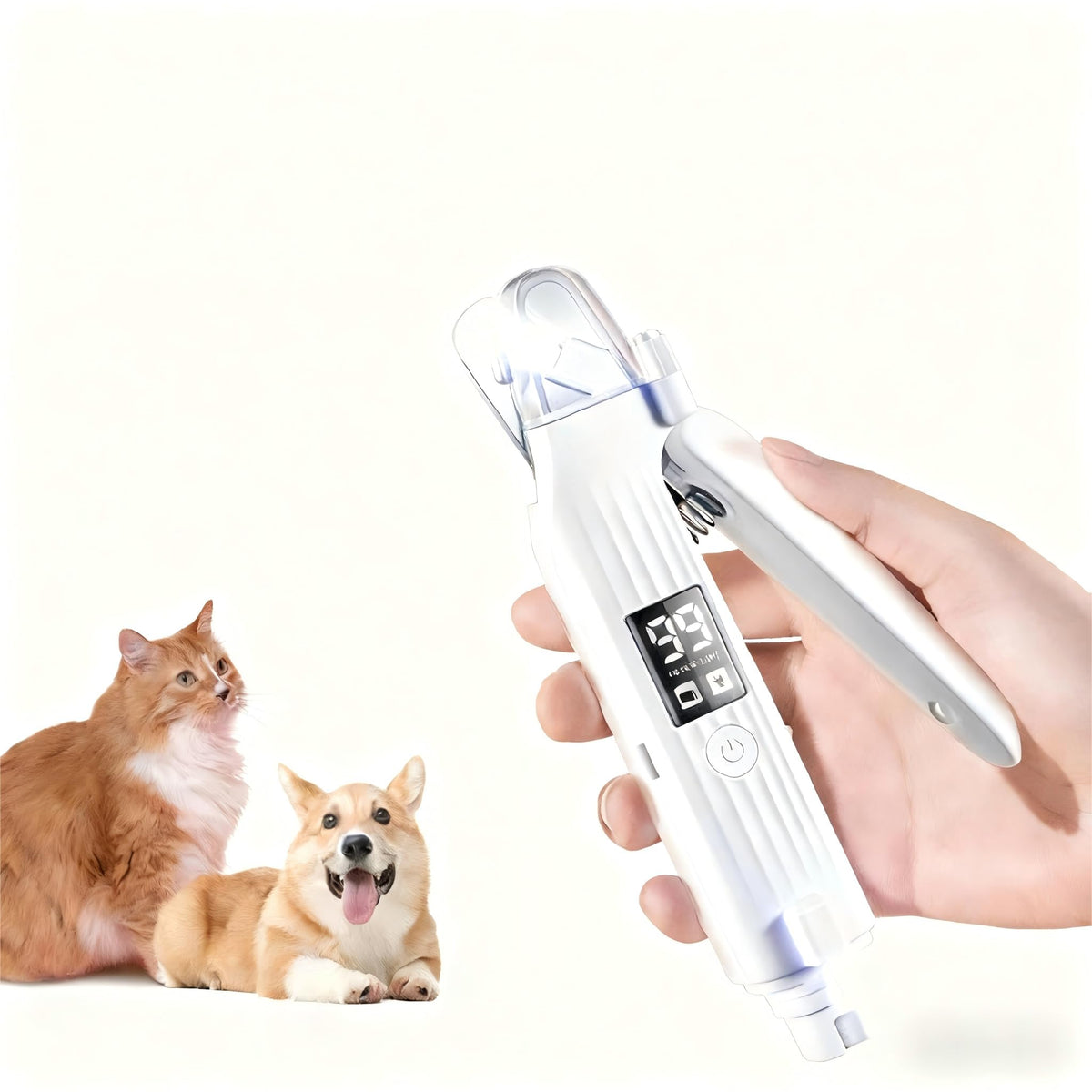 2-in-1 Dog Cat Nail Clipper Grinder with LED Light N33642