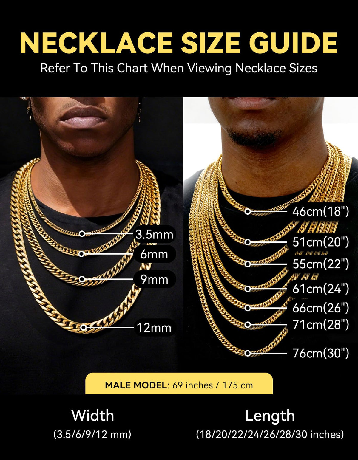 Cuban Link Chain Stainless Steel 14K Gold Plated B8313