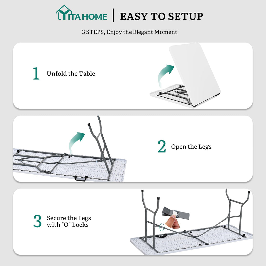 2-Pack 6ft Folding Table X137107