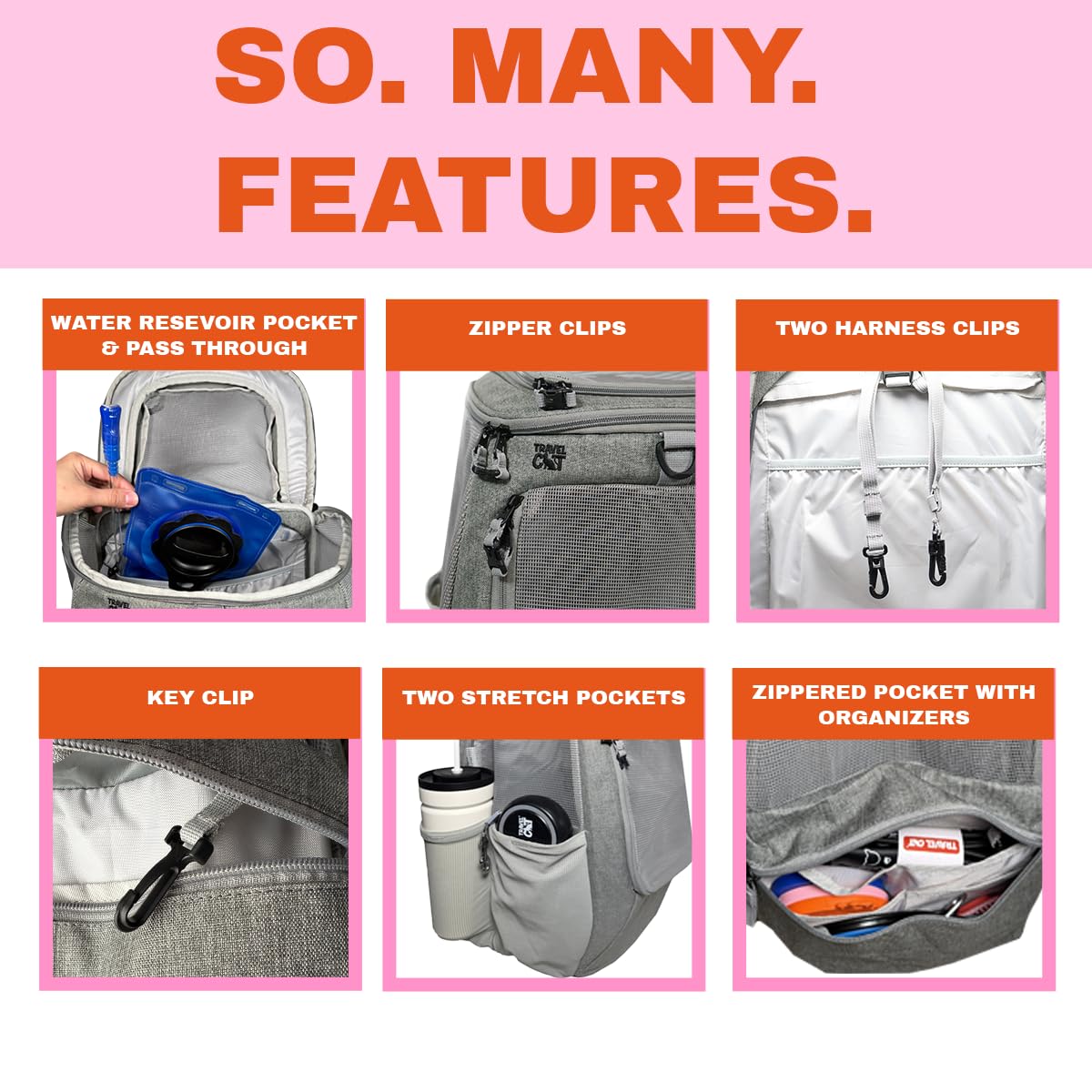Grey Mesh Cat Carrier Bag with Side Pockets J245