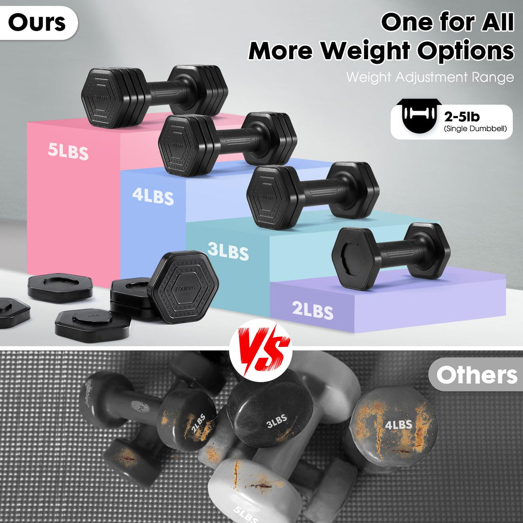 Adjustable Dumbbell Set 2lb 3lb 4lb 5lb D705791