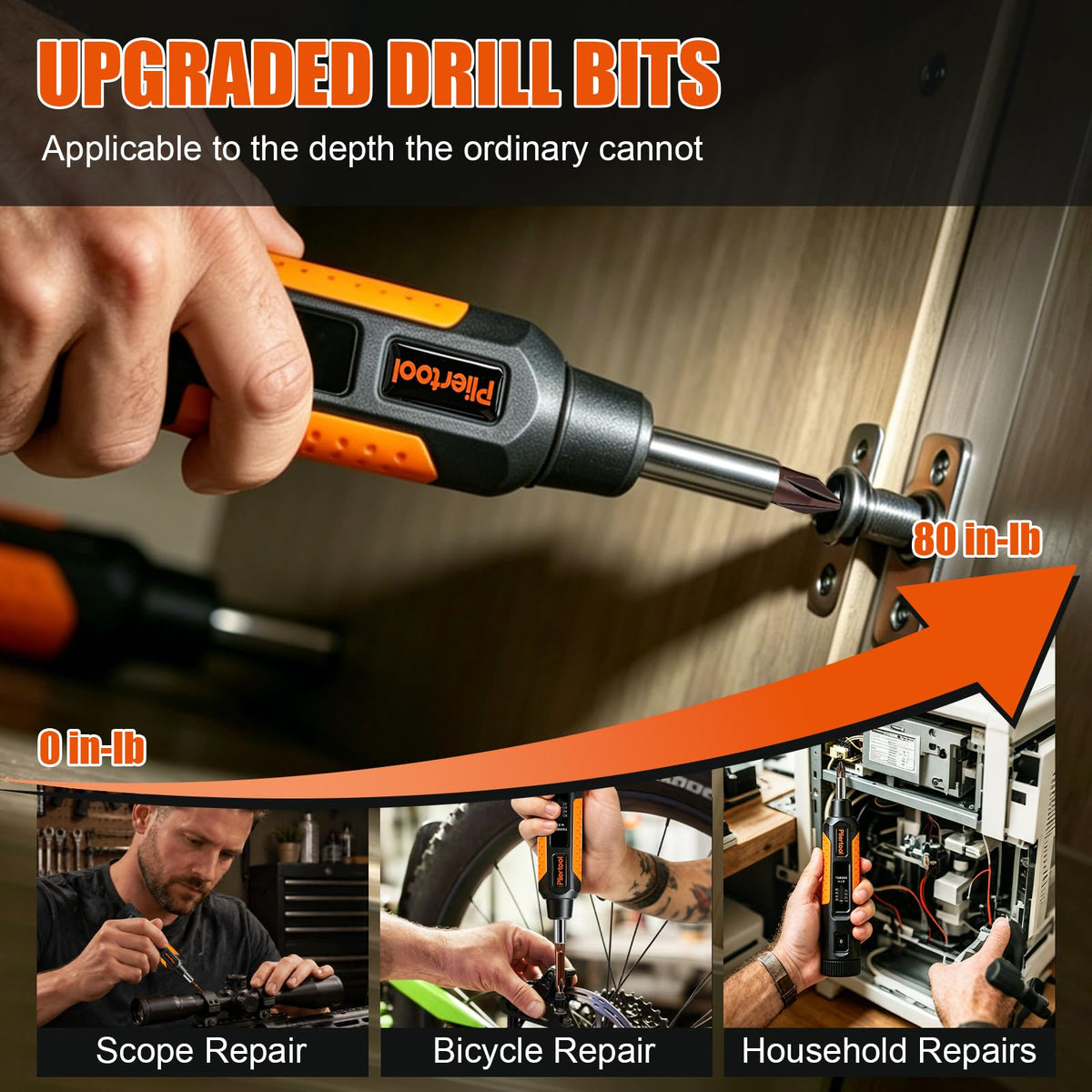 42Pcs Preset Torque Screwdriver Set 10-80 Inch Pound A50532