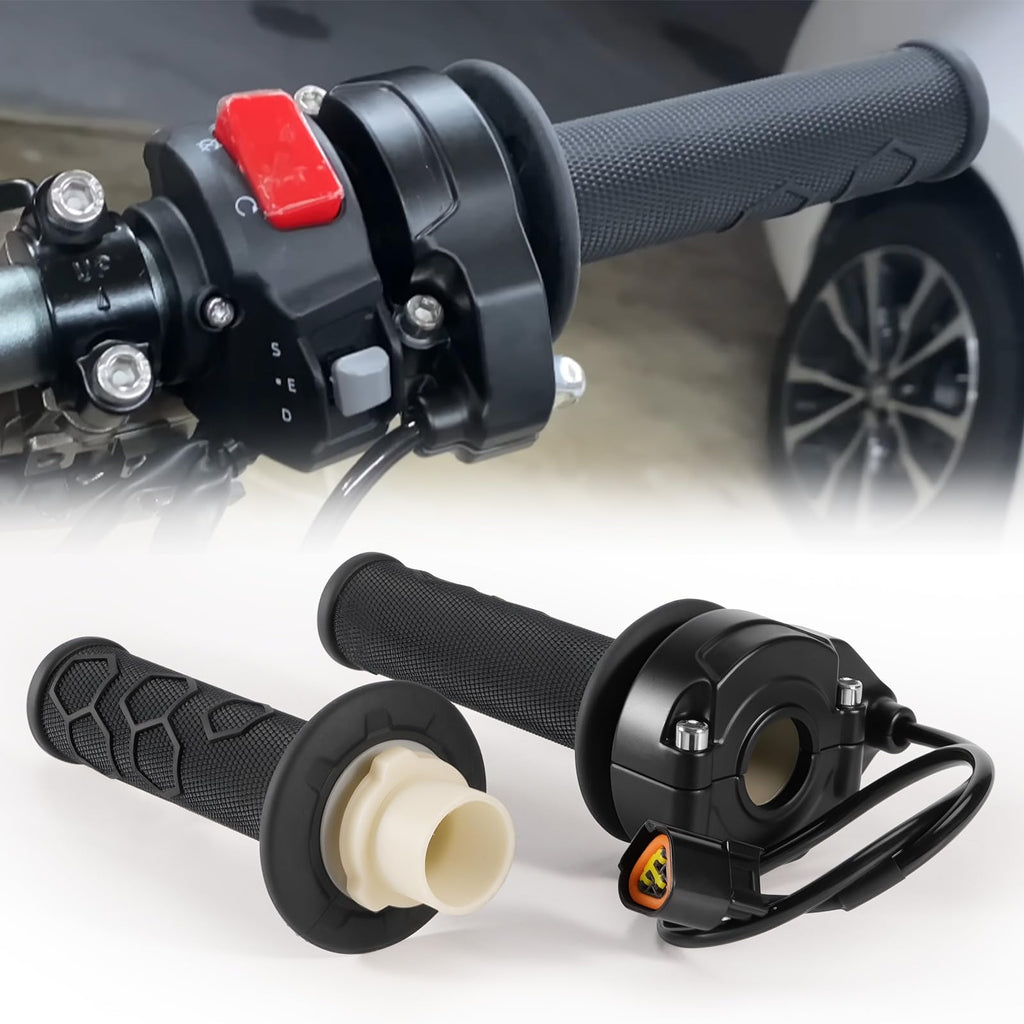 Electric Throttle Handle Assembly with Cable and Spare Right Handlebar Grip V497