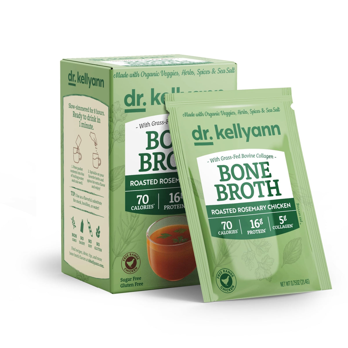 Roasted Rosemary Chicken Bone Broth Packets 7 Servings D813357
