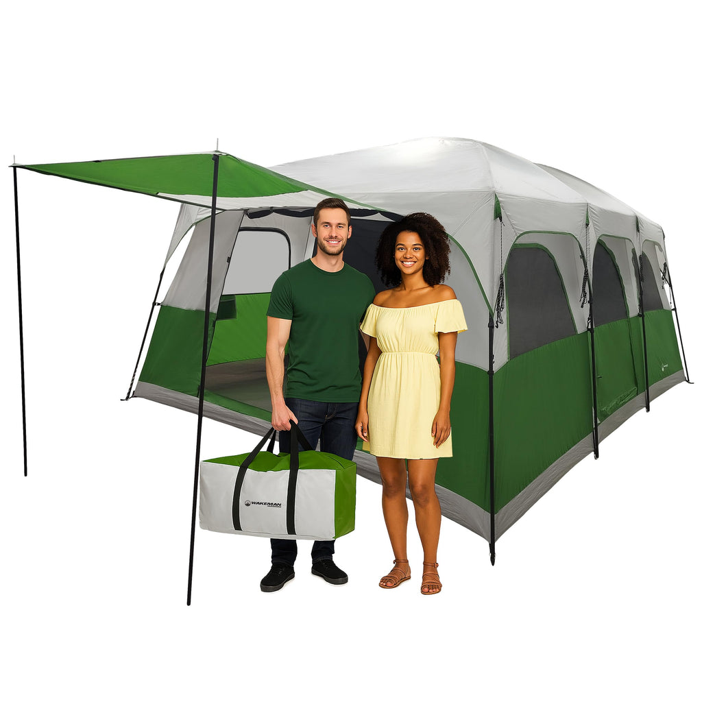 10-12 Person Camping Tent with Room Divider and Carry Bag F193