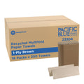 Brown 1-Ply Multifold Paper Towels, 250 Per Pack, 16 Packs Z4664