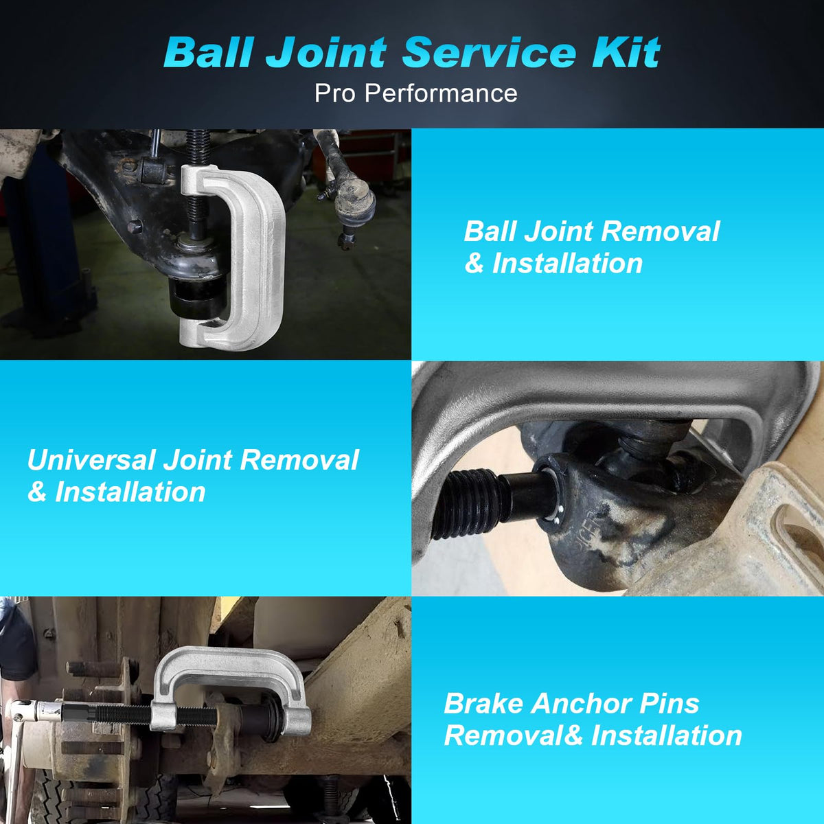 Ball Joint Press Kit, 10pcs Removal and Installation Tool Set C952