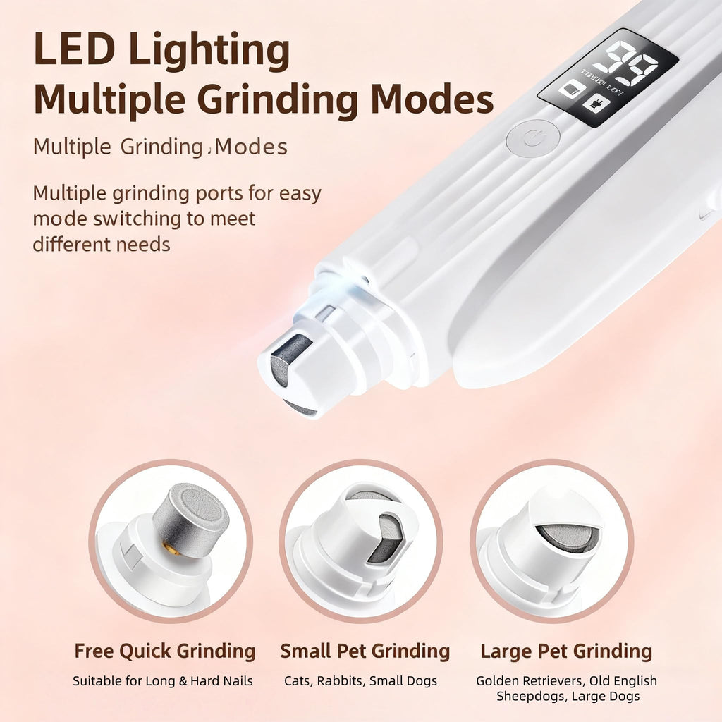 2-in-1 Dog Cat Nail Clipper Grinder with LED Light N33642