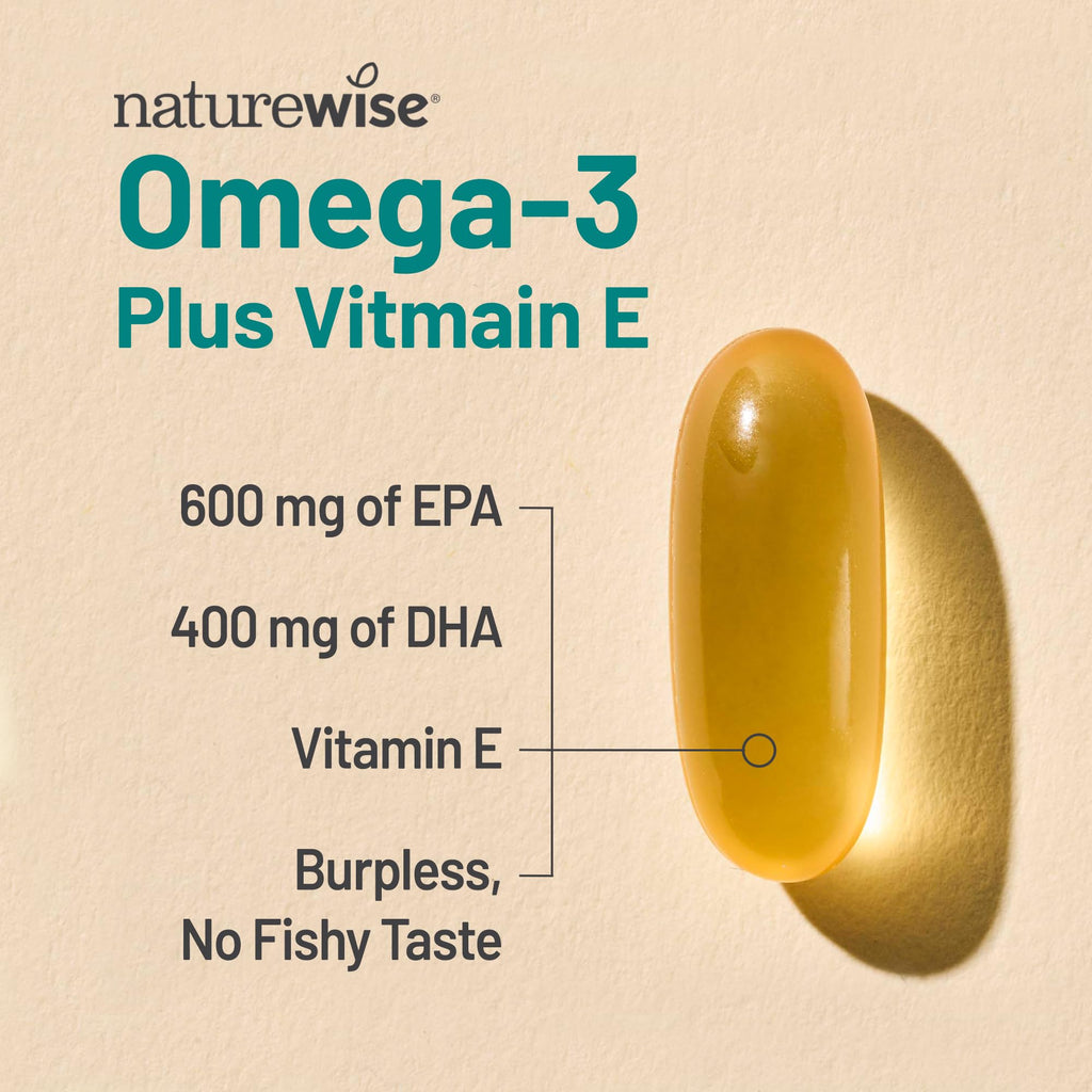 Omega 3 Fish Oil Supplement 1000mg 600 EPA 400 DHA Lemon Flavor 60 Softgels M792
