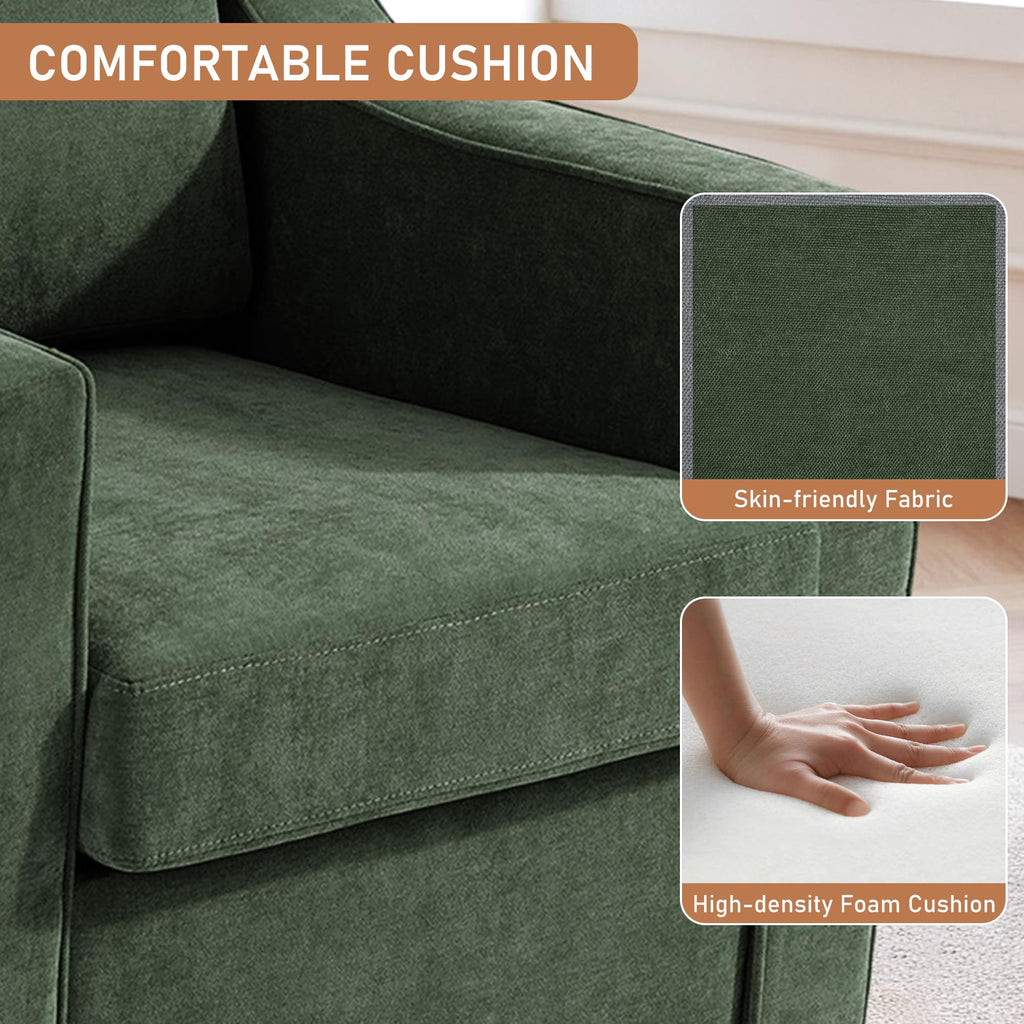 Green Swivel Accent Chairs Set of 2 M881