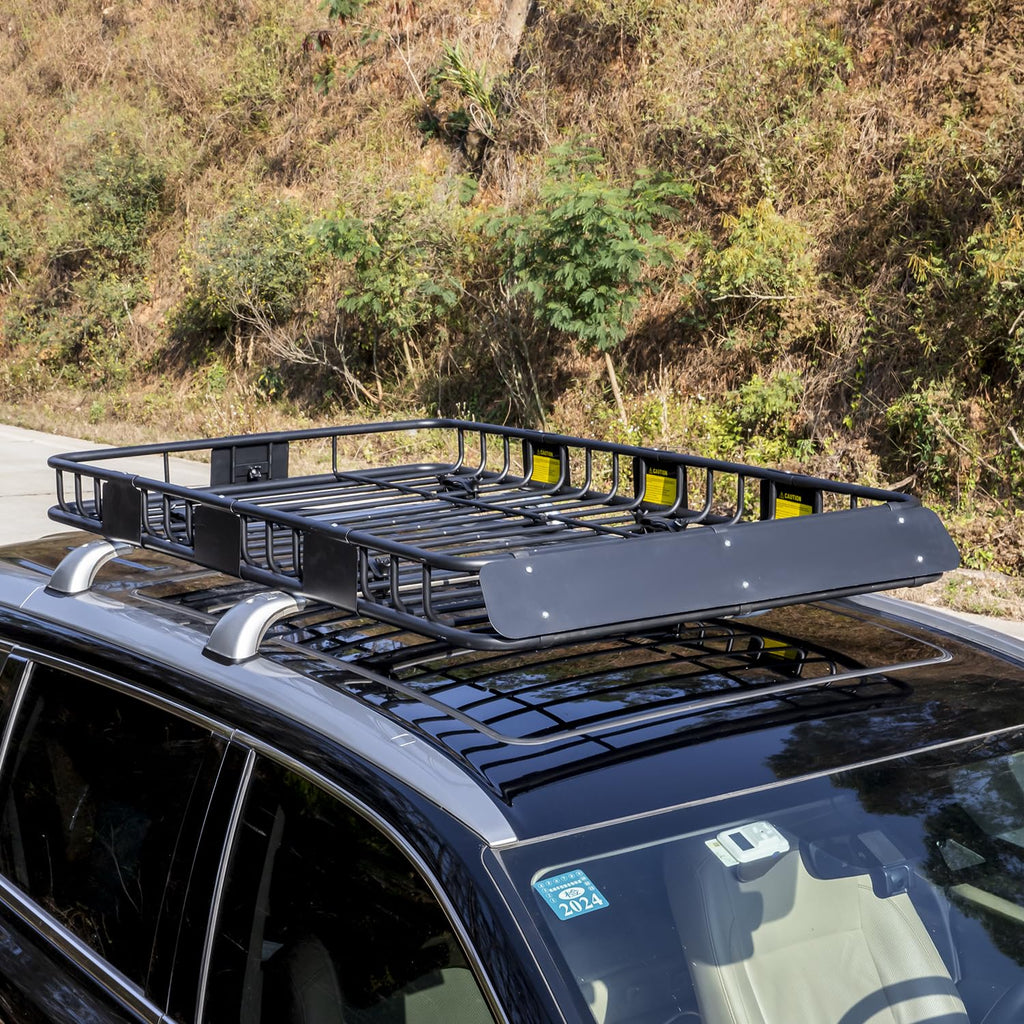 64" x 39" x 5" 200lb Heavy Duty Roof Rack Carrier Basket with Waterproof Bag E856660