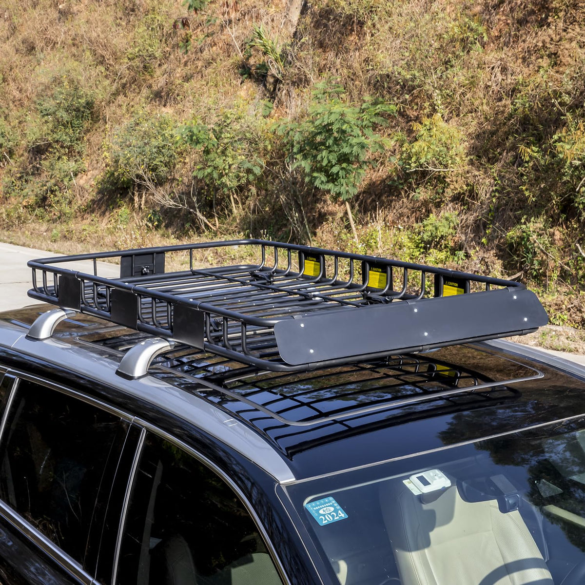 64" x 39" x 5" 200lb Heavy Duty Roof Rack Carrier Basket with Waterproof Bag E856660