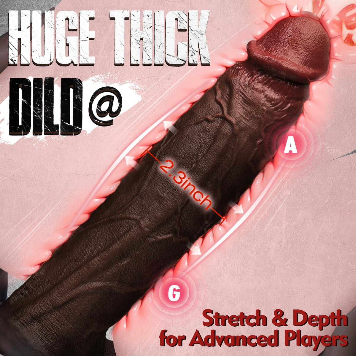 13 Inch Thick Black Dildo O285917