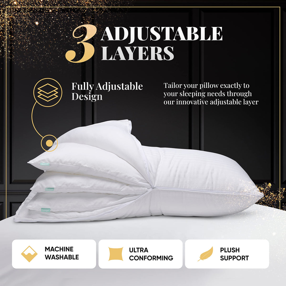 Adjustable Layer Set of 2 Pillows King X525585