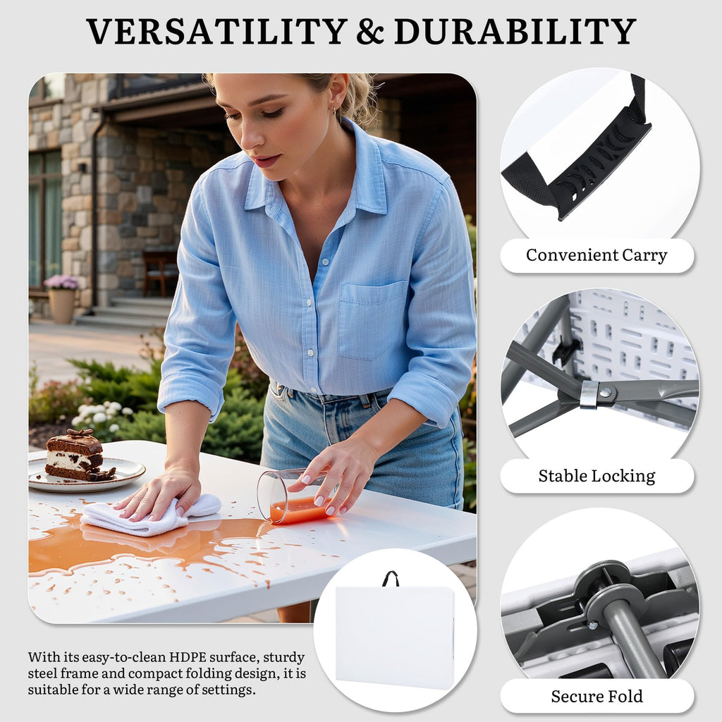 2-Pack 6ft Folding Table X137107