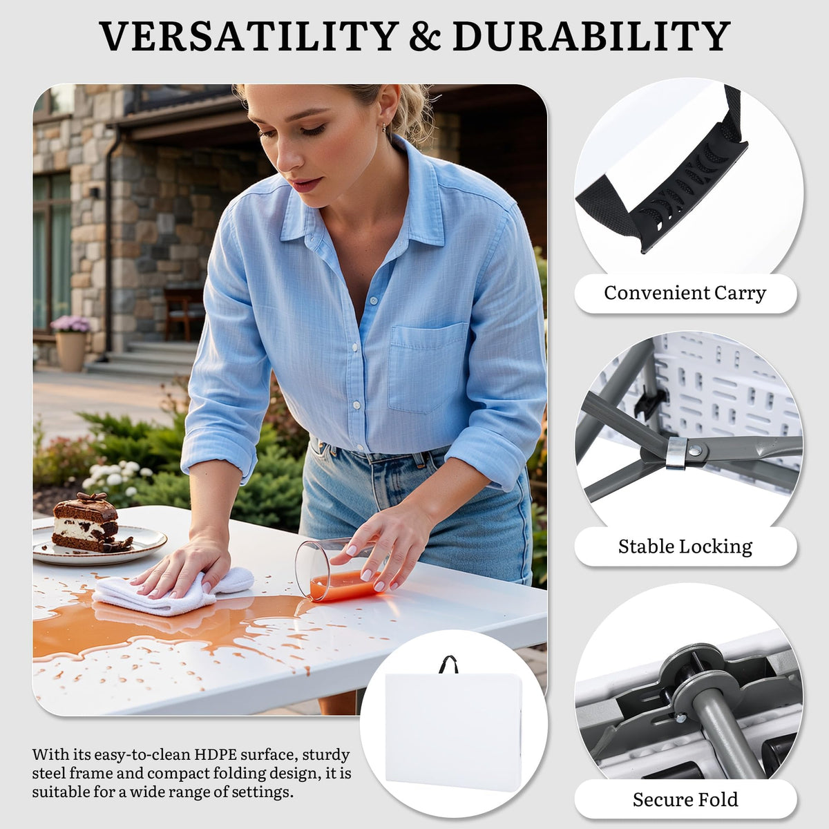 2-Pack 6ft Folding Table X137107