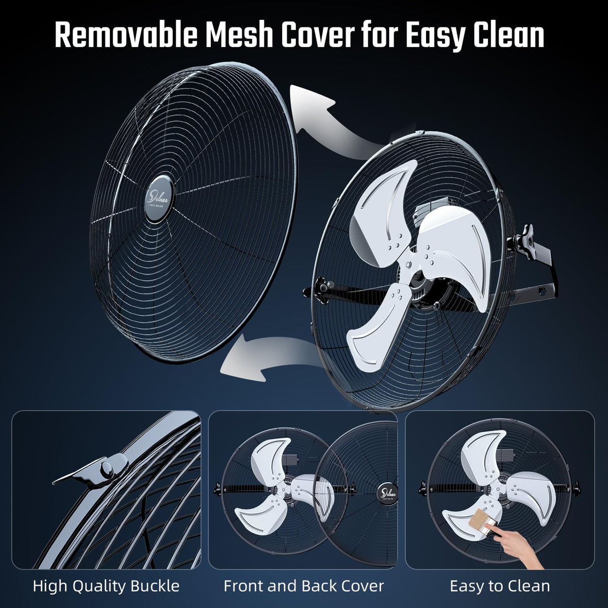 20 Inch 3 Speed Black Wall-Mount Fan Z84035
