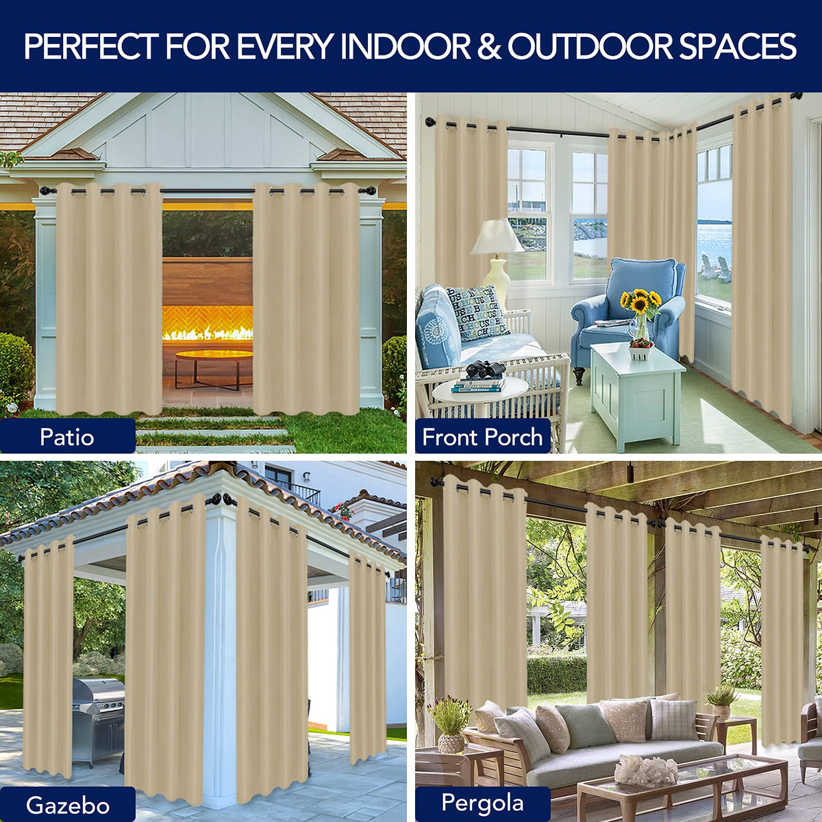Waterproof Outdoor Curtains R82131