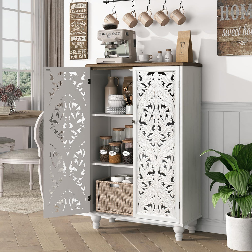 47" Tall Accent Cabinet with Doors & Storage M240