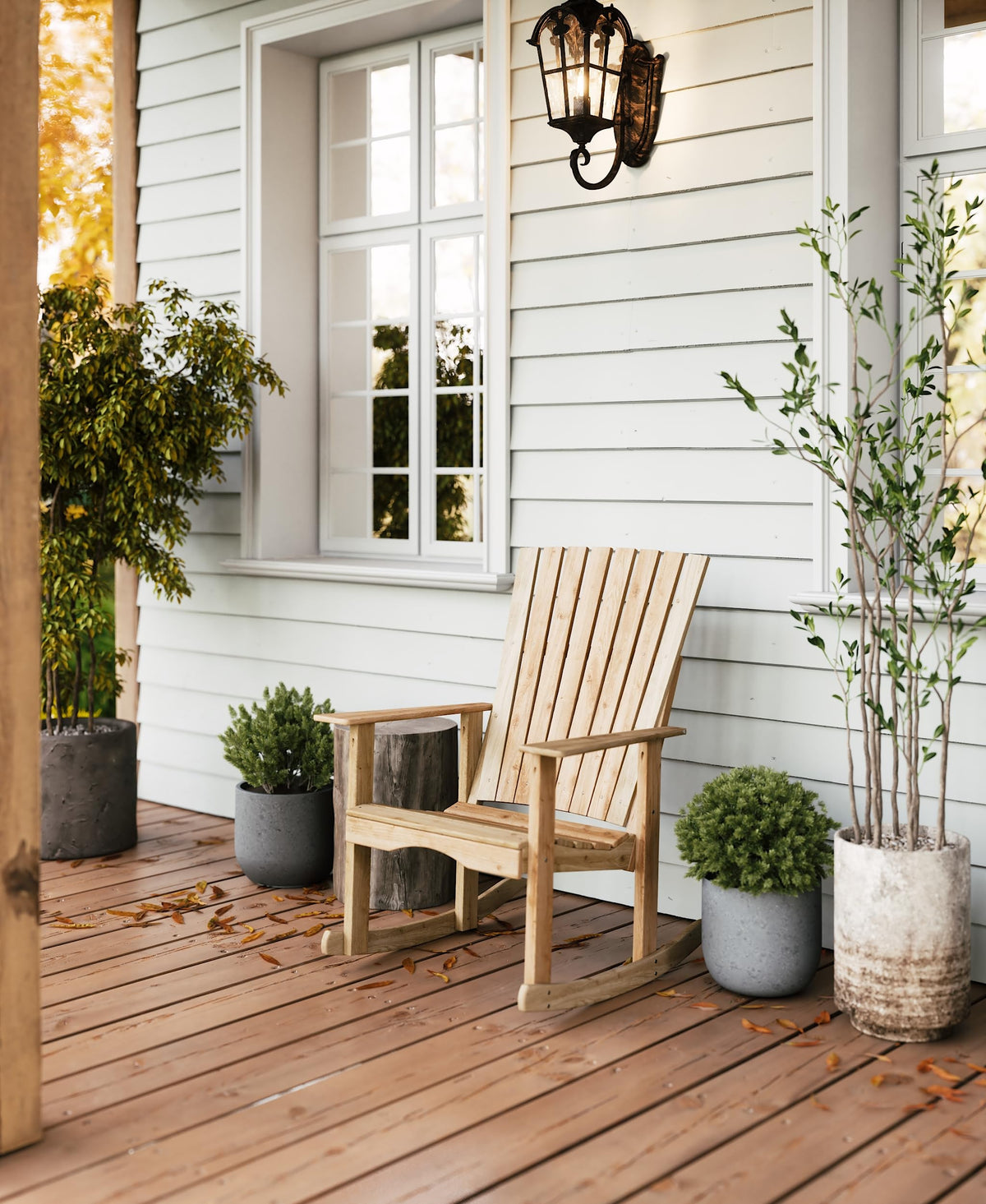 Unfinished Cedar Wood Rocking Chair T126114