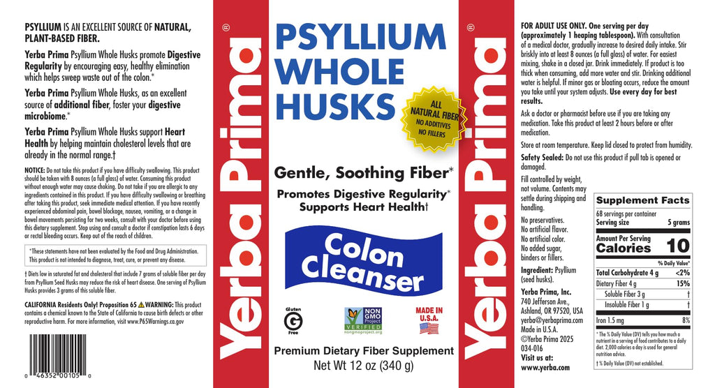 12 Ounce Psyllium Husk Fiber Supplement W202202