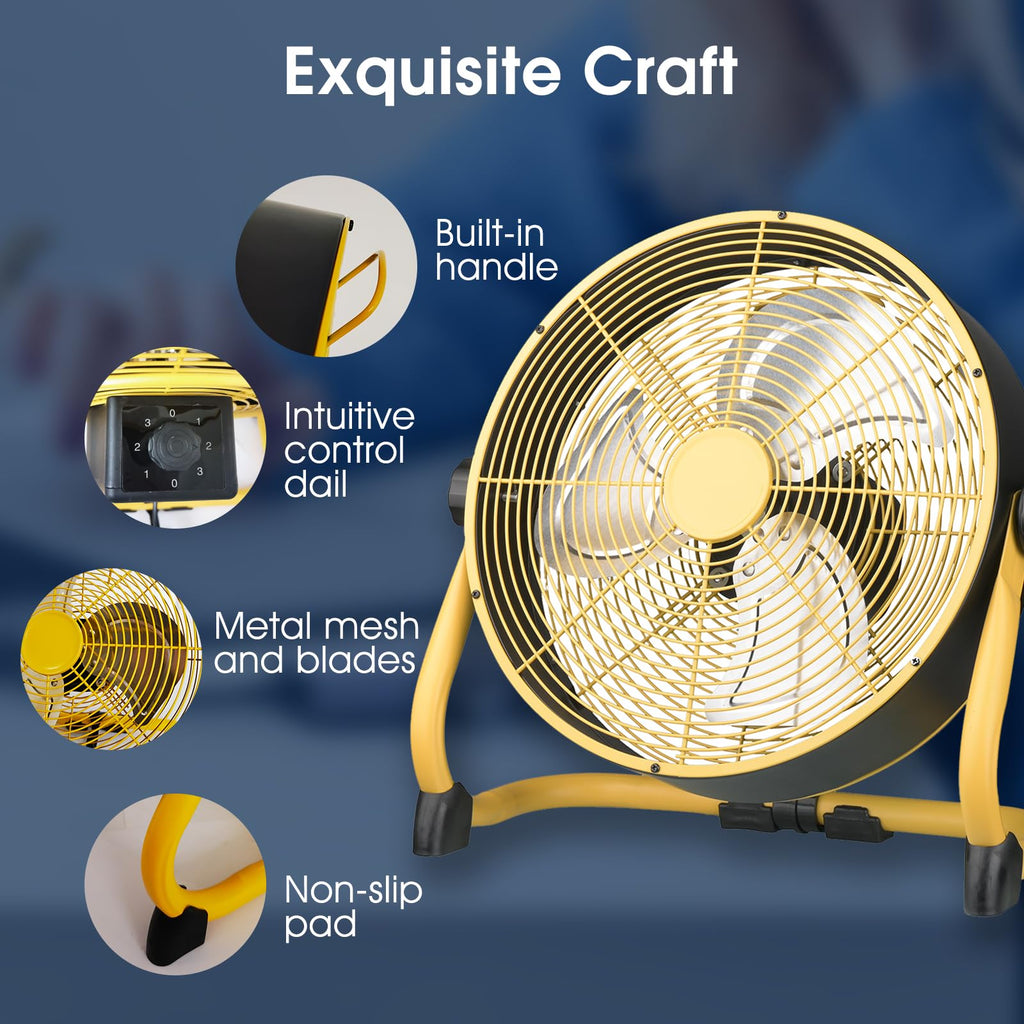 12 Inch High Velocity Metal Floor Fan W65910