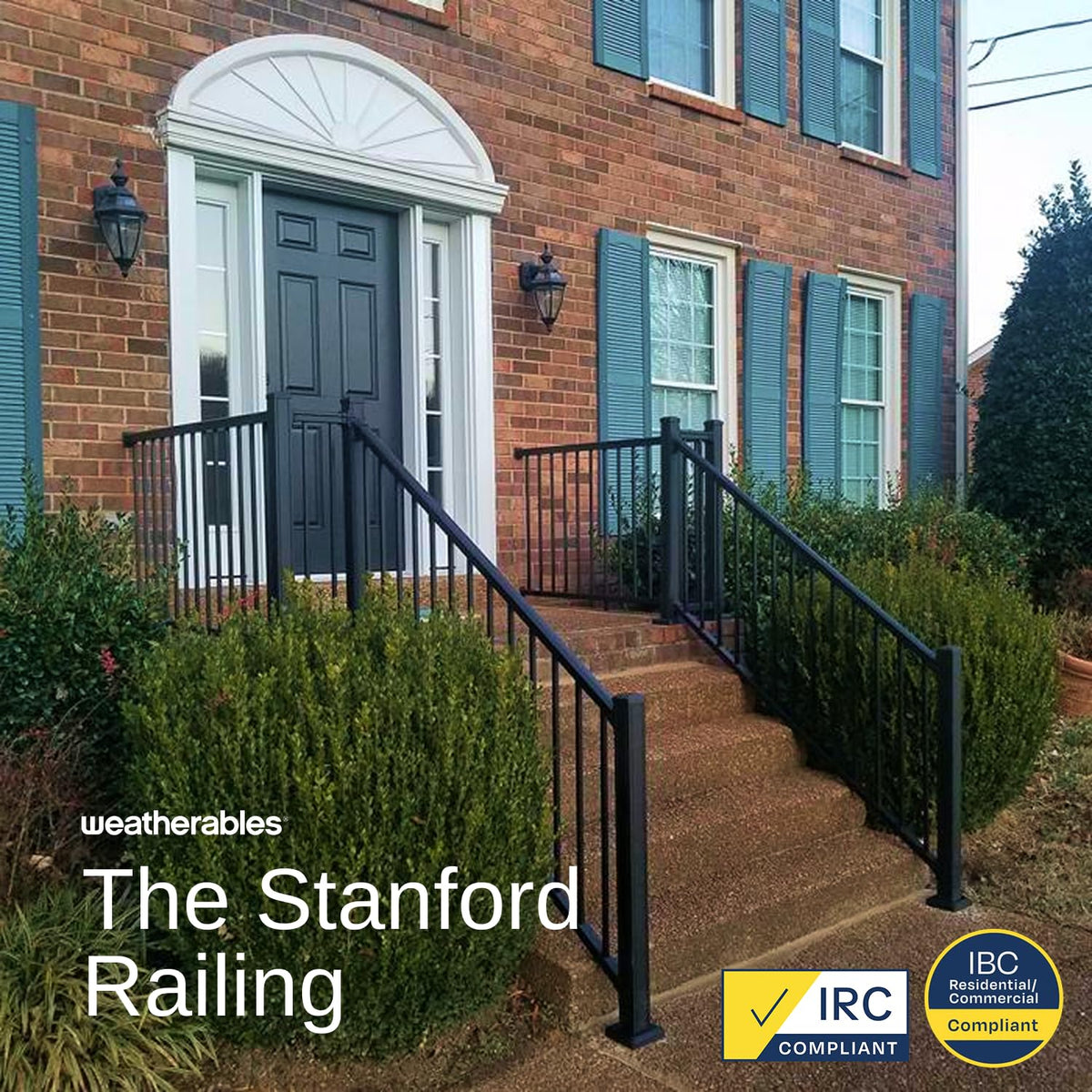 36 in. H x 8 ft. W Aluminum Deck Railing Kit with Black Powder-Coated Finish L5046