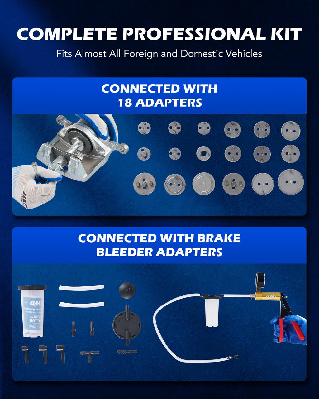 2-in-1 Brake Caliper Compression Tool and Vacuum Pump Bleeder Kit X564267
