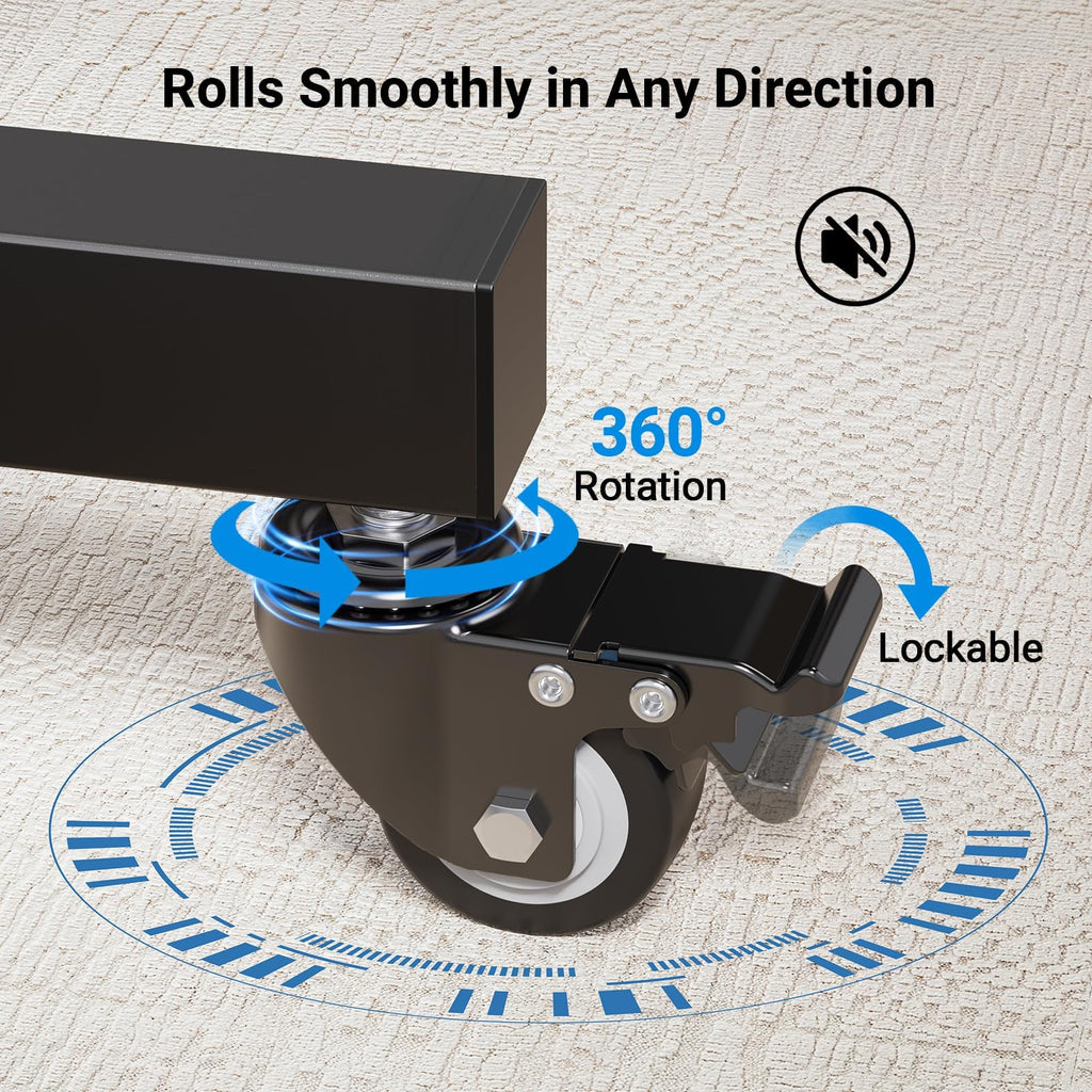 Rolling TV Stand on Wheels for 32-83 Inch Screens up to 110lbs O923