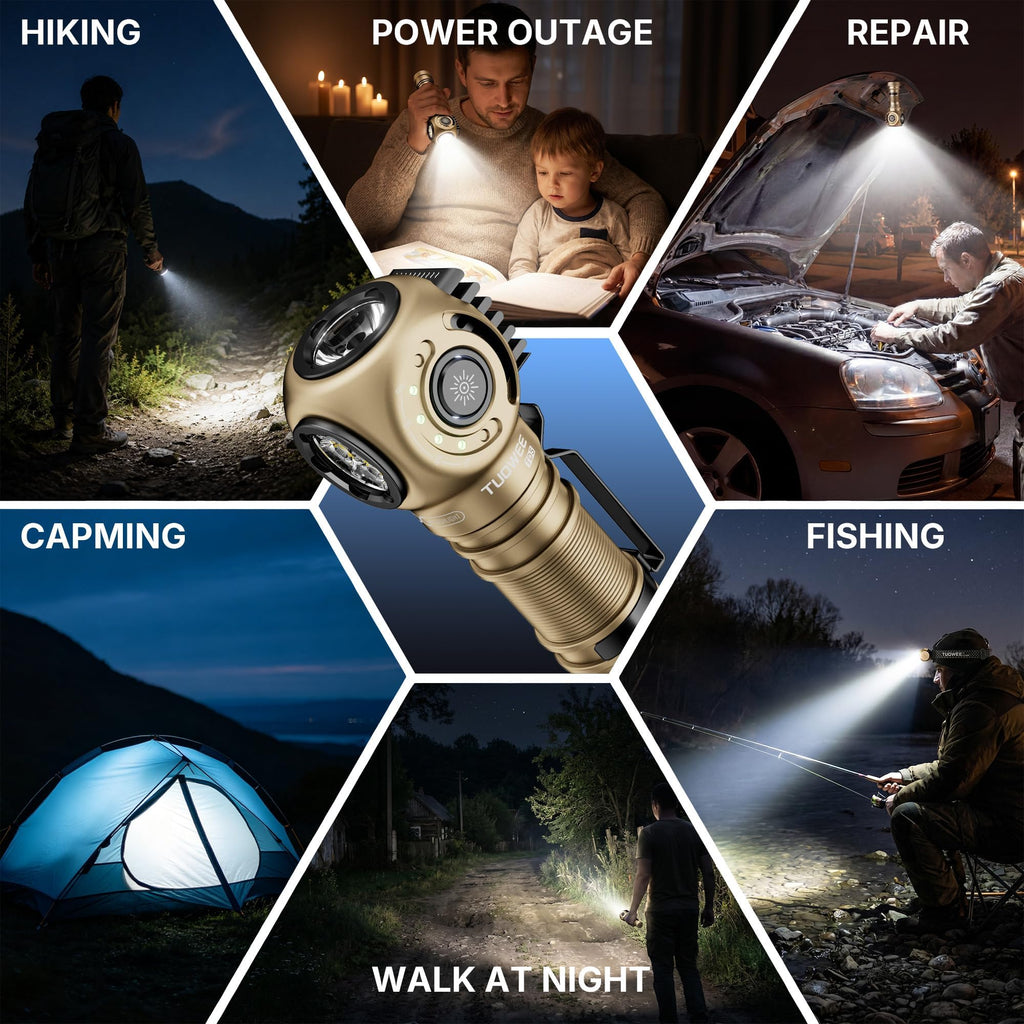 2400 Lumen Rechargeable LED Flashlights with Clip A251