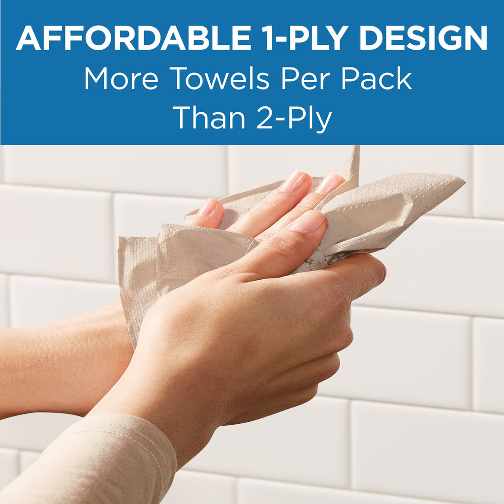 Brown 1-Ply Multifold Paper Towels, 250 Per Pack, 16 Packs Z4664