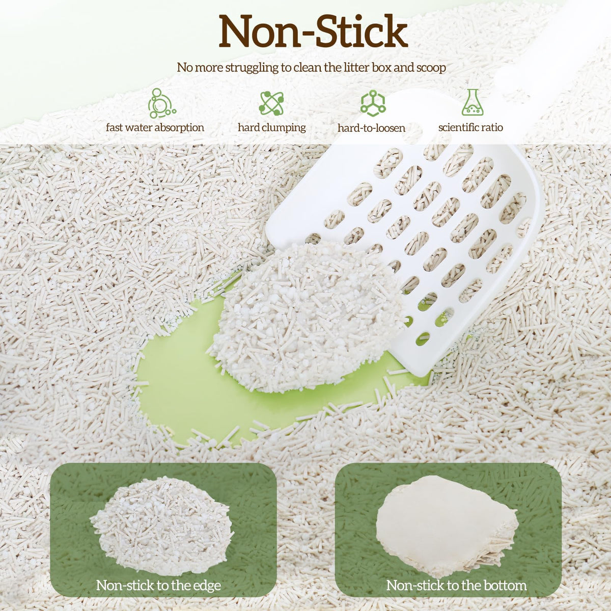 Non-Stick Bottom Tofu Cassava Cat Litter 2Pack 18Lb T1262