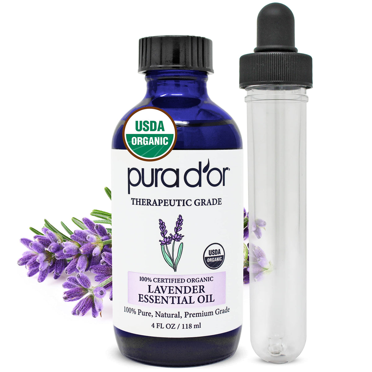 Organic Frankincense & Lavender Essential Oils 4oz U8025