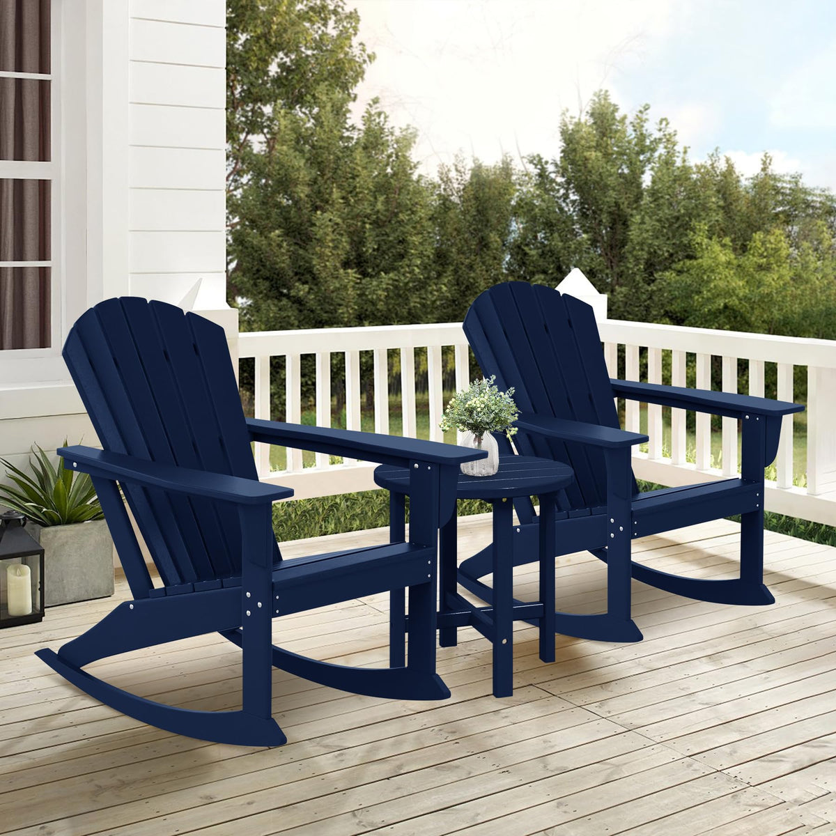 Navy Blue HDPE Adirondack Chair M844662