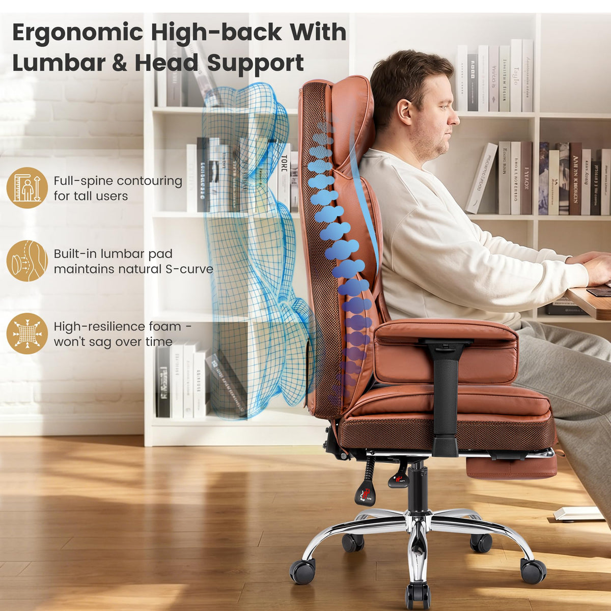 Big and Tall Office Chair 500 lbs PU Leather U997