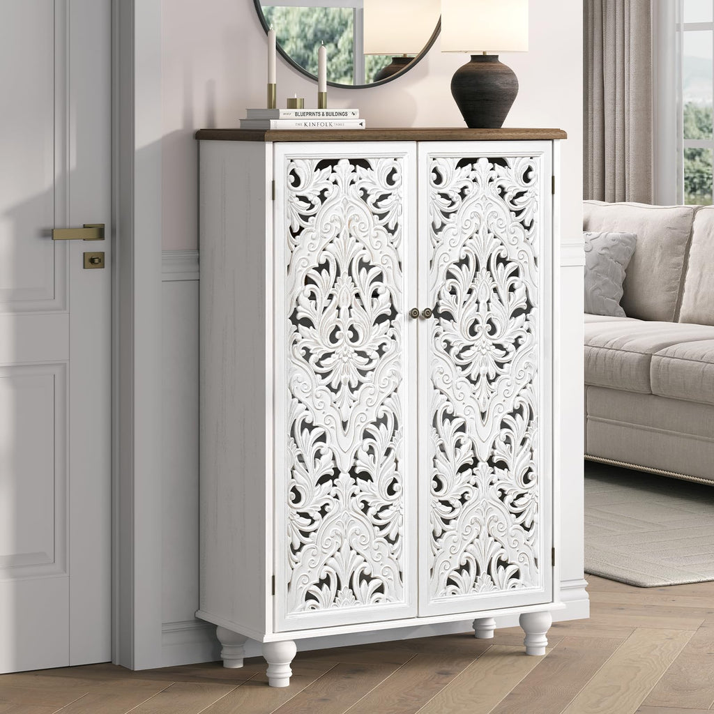 47" Tall Accent Cabinet with Doors & Storage M240