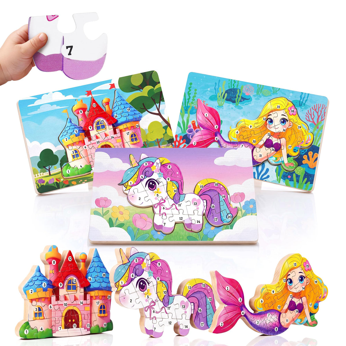 Wooden Puzzle for Toddlers Age 3-5 A282913