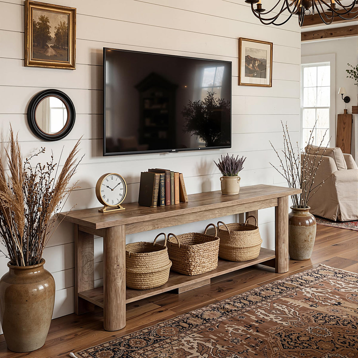 65 Inch Rustic Brown TV Stand N878068