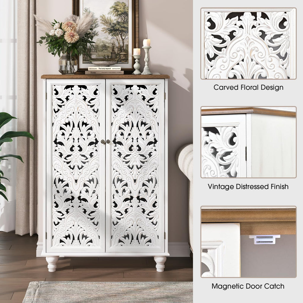 47" Tall Accent Cabinet with Doors & Storage M240