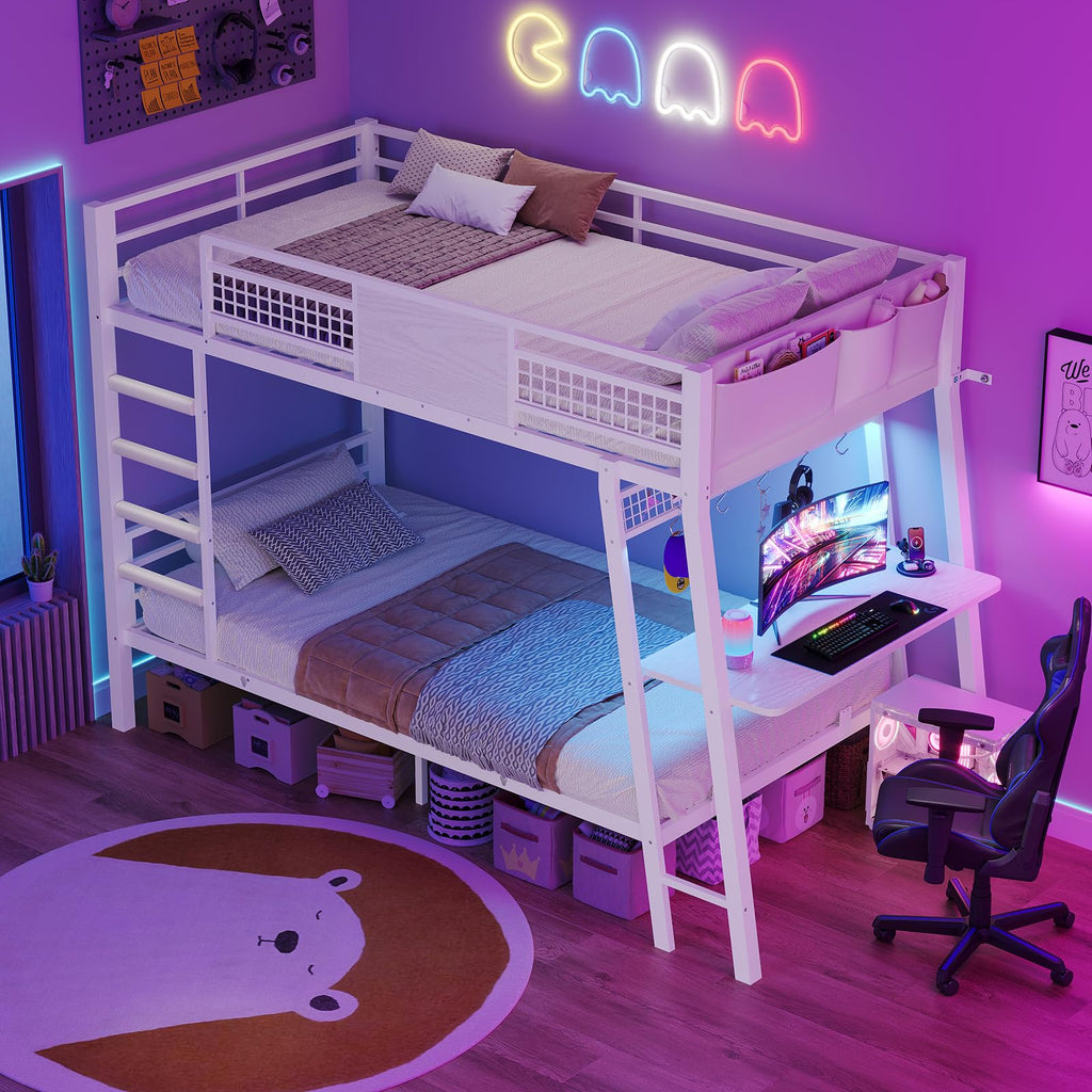 Twin Over Twin Bunk Beds with Desk F168
