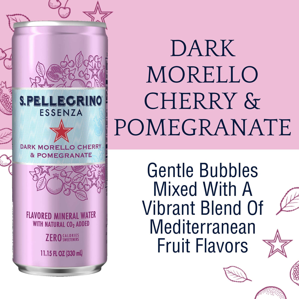 Dark Morello Cherry & Pomegranate Sparkling Water 11.2 Fl Oz (pack of 8) Q4693